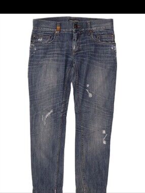 Dolce & Gabbana Women's Faded Blue Straight Jeans